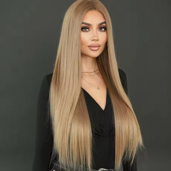 High Quality Sissy Crossdresser Long Straight Wig Blonde Gorgeous 31.5 inch - Picture 2 of 7